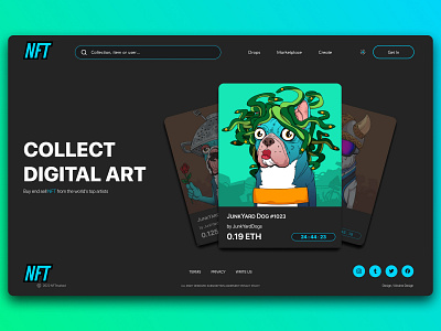 NFT Website 3d animation app branding design graphic design icon illustration landing landing page logo motion graphics nft ui ux