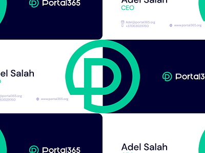 Portal365 Business Card branding business card card design green logo prints