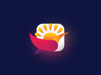 Hoope logo and app icon bird branding design flat hoope icon illustrator logo ui