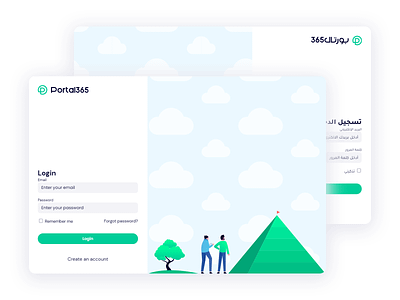 A login page in Arabic and English with HTML and CSS css html login ui