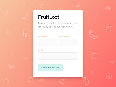 FruitLoot Subscription Form