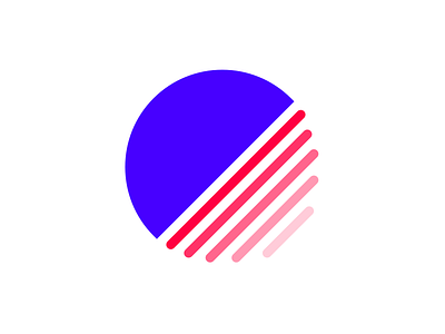 Personal Brand Logo - Colour brand circle logo minimal personal stripes