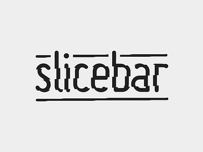 Slicebar Logo branding electronic event glitch idm logo typography