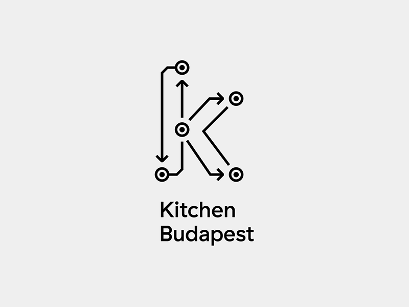 Kitchen Budapest – Animated Symbol 2d animation branding identity logotype symbol typography