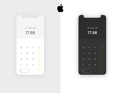 Apple calculator apple calculator mobile redesign ui design