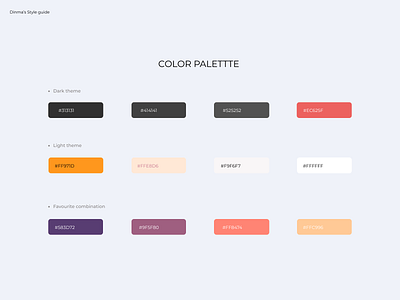 Chukwudinma's Style Guide color palette style guide ui