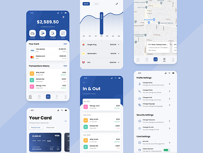 Banking online app bank bank app banking clean design e wallet finance finance app illustration mobile app modern design ui ui design