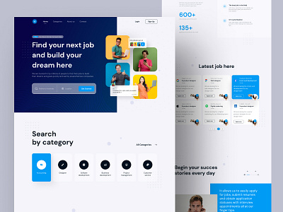 Vacancy - landing page job finder app design job job finder landing landing page landingpage layout minimal technology ui ui design ui ux uidesign ux vacancy web web design webdesign website