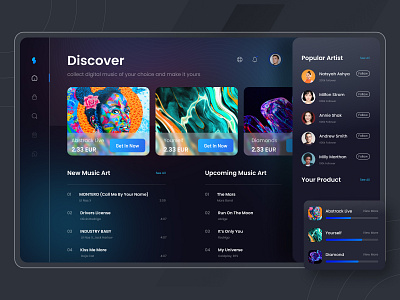 NFT Music dashboard