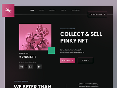 Pinkaz | NFT Landing page