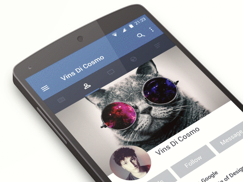 Facebook Material Design Animation android ui ux material design app facebook gif animation