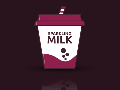 Sparkling Milk Logo corporate logo milk pink