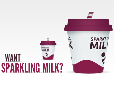 Banner for Sparkling Milk corporate logo milk pink site web