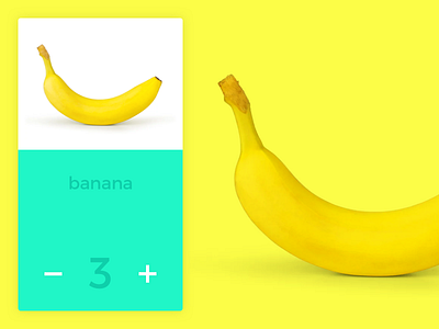 Color experiments - Banana add banana cart color quantity ui yellow