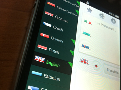 Next App by Mutant Milk WIP app flag iphone list table translator ui