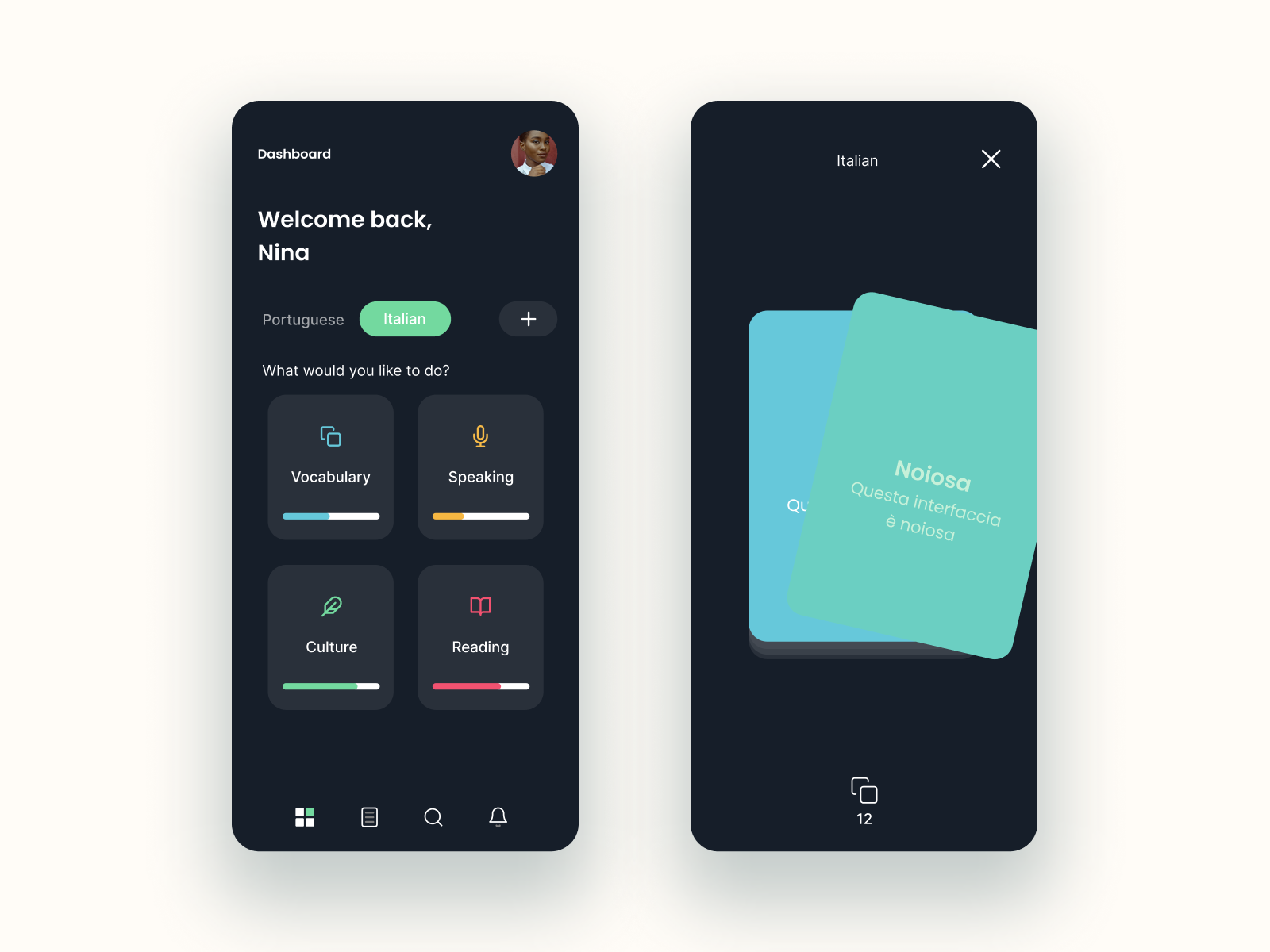 Language Learning App. by Mauro Semedo on Dribbble