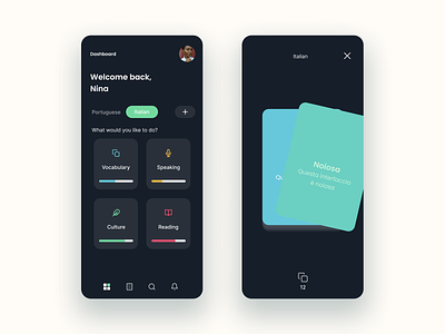 Language Learning App. app design design language app minimal mobile modern uidesign uxdesign