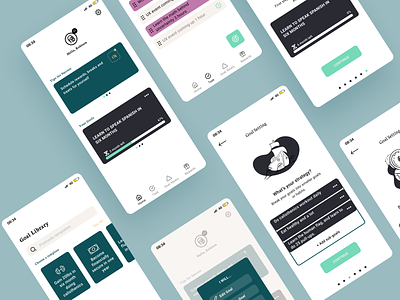 Goal App Design app design branding design system minimal mobile mobiledesign modern product design uidesign uxdesign
