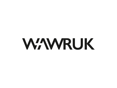 Wawruk logo maszkowski negative rebranding space w window wordmark