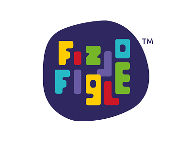 Fizjo Figle fun graficzny handmade letters health kids logo maszkowski spine