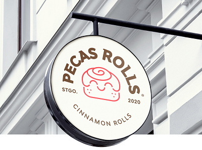 Pecas Rolls Logo design art direction branding cafe cinnamon color palette design dessert iconography illustration kawaii logo logo design logodesign logofolio logotype typography