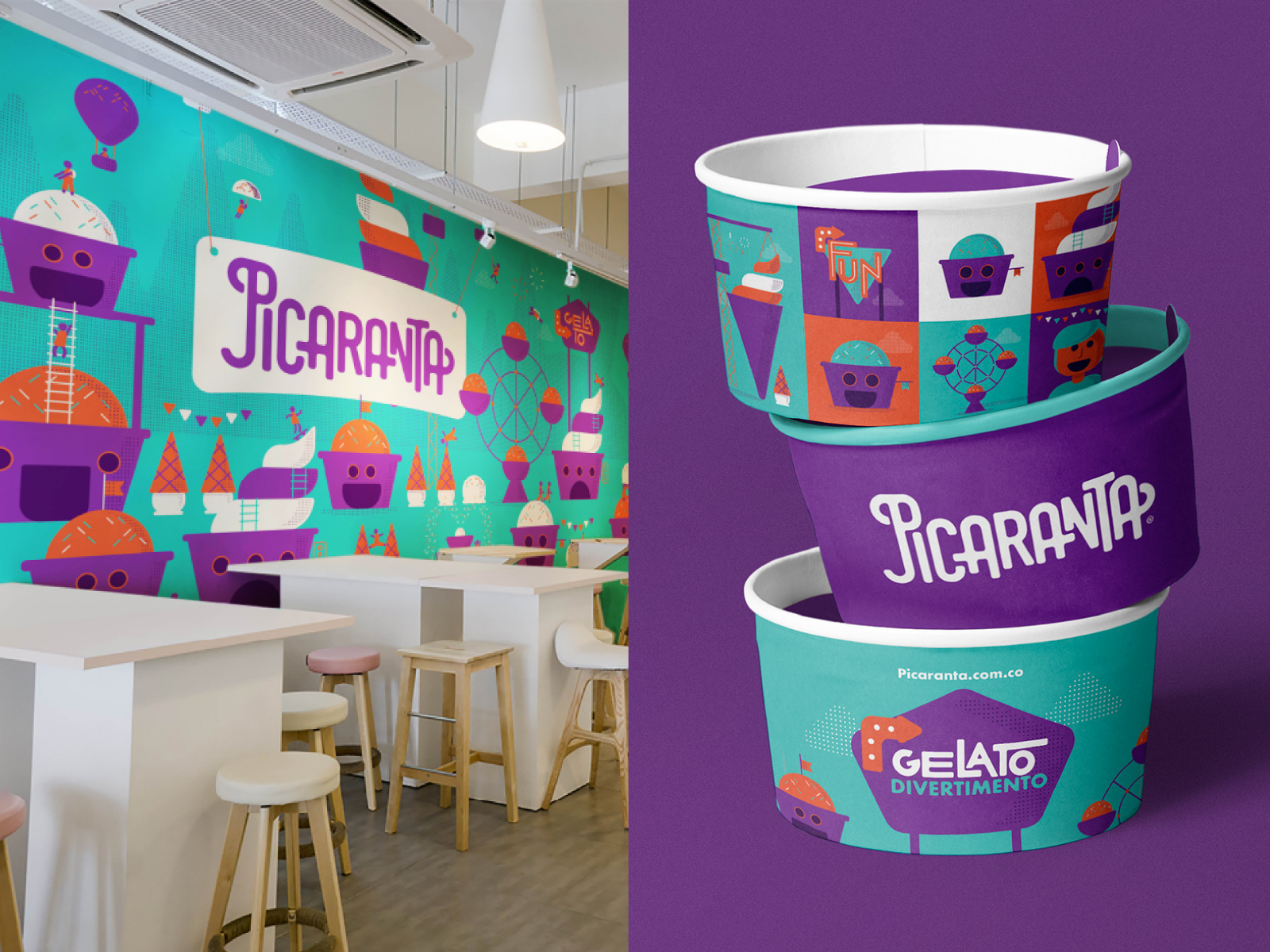 Ice cream branding design by Andres Vera on Dribbble