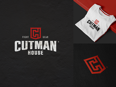 boxing branding Cutman House boxing branding gym logo monogram monogram logo typo typography