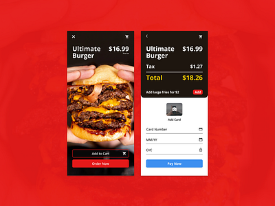 Daily UI Design Challenge Day 2 - Credit Card Checkout credit card dailyui dailyui 002 dailyuichallenge figma hamburger mobile ui ui ux ui design
