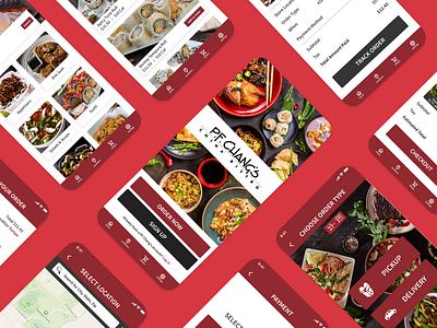 Food Delivery Restaurant App Redesign - PF Chang's Mobile Order app design dailyui delivery app figma food food delivery app mobile ui pf chang rebrand redesign restaurant restaurant app ui ui design ux