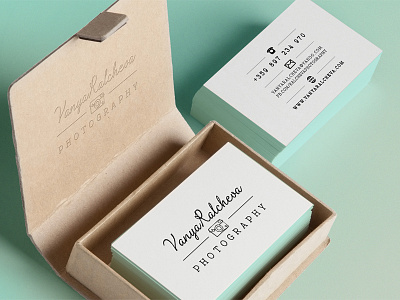 Logo for Vanya Ralcheva Photography brand business card logo logo design print typography