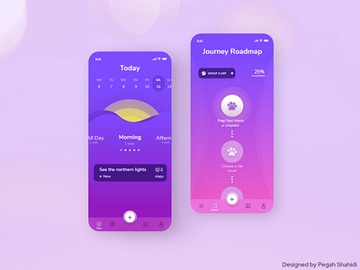 Wishlist Application app design mobile design mobile ui purple ui wish wishlist