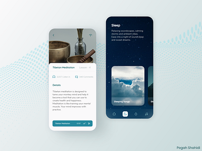 Meditation Application design designchallenge designwich meditate meditation mobile design ui uidesign