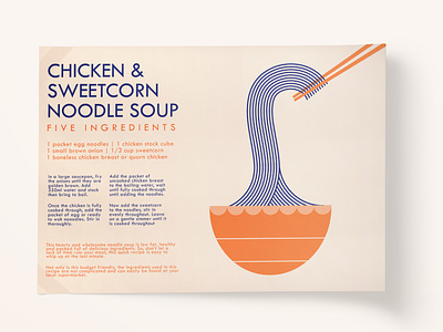 Chicken & Sweetcorn Noodle Soup Recipe Card