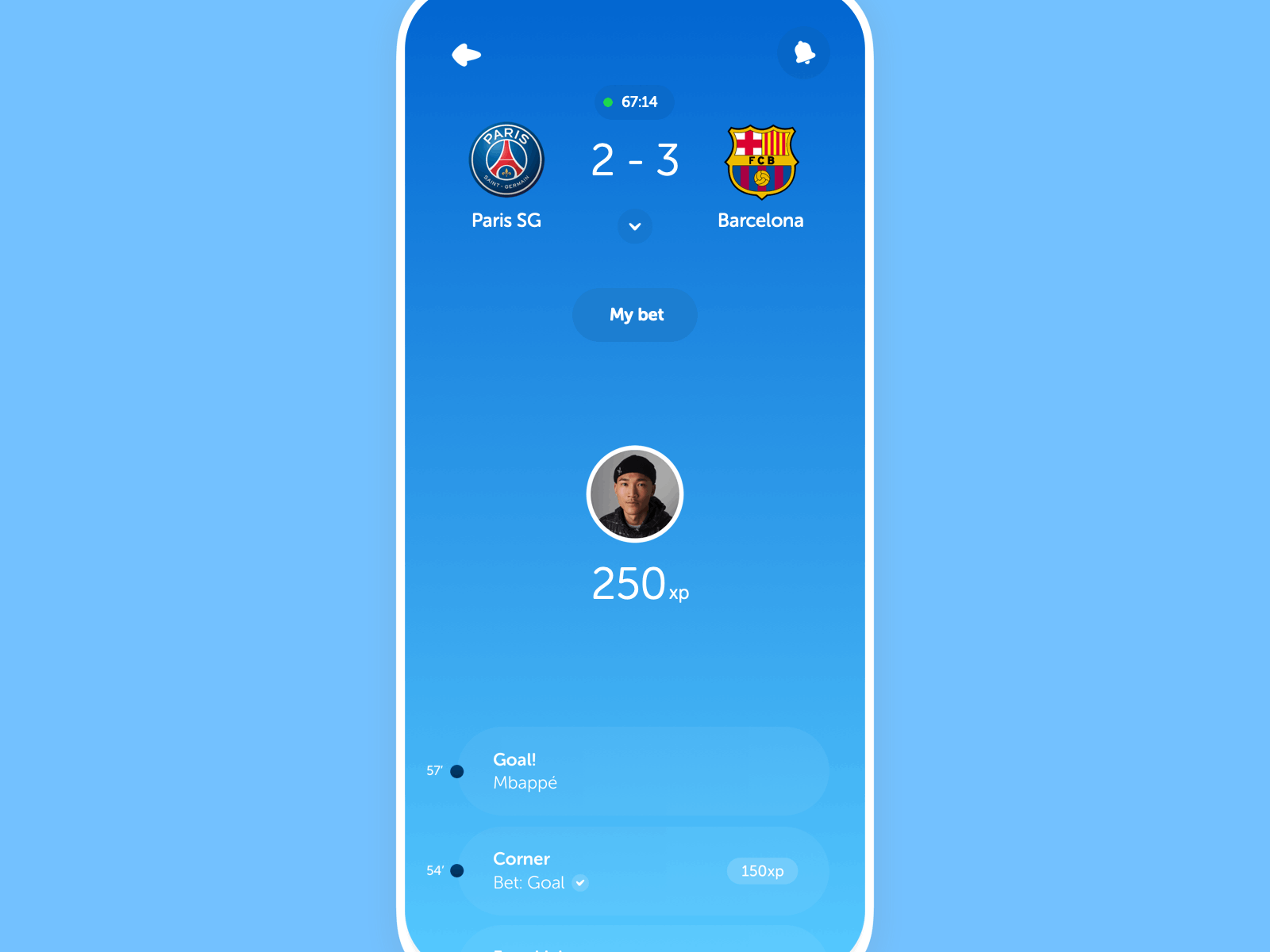 Live Timeline animation - Ranking app animation app app design football match mobile product design timeline ui
