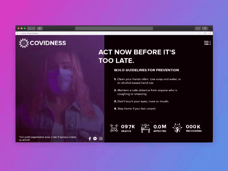 COVIDNESS Tracker Web App