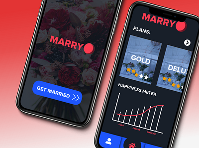 MarryO Weddding Planner adobexd flat minimal mobile mobile app design mobile ui ui ux