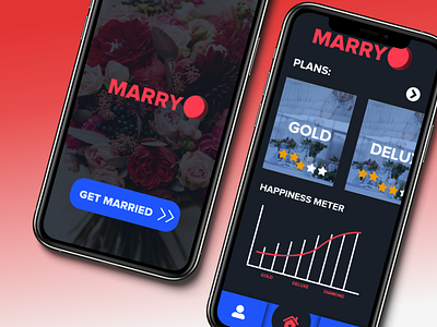 MarryO Weddding Planner adobexd flat minimal mobile mobile app design mobile ui ui ux