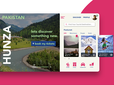 Pakistan Travel Website UI Design adobexd branding design minimal travel traveling travelling ui ux web website