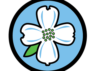 Dogwood Bloom band branding flower logo vector