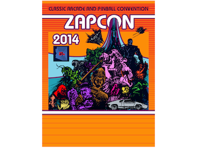 Zapcon Flyer Games Characters arcade cs3 drawing drawn flyer hand drawn illustrator poster vector video game