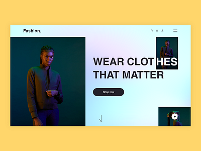 Fashion. - Clothing Store art clothing concept design designer fashion header typography ui ux web website