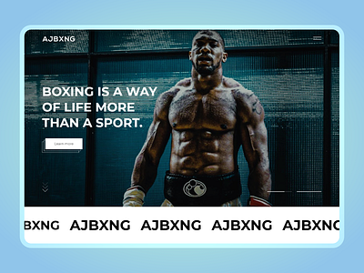 AJ Boxing - Web Design ajbxng anthony boxer boxing design designer joshua typography ui ux web website
