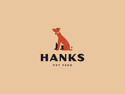 Dog Logo - Hanks Pet Feed animal animal logo branding branding and identity decorative font decorative type display font dog dog logo dogs earthy earthy tones identity illustration logo logo design logodesign