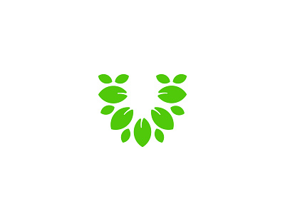 Leaf Letter U Logo