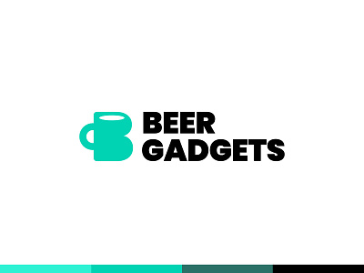 Beer Gadgets Logo beer beer branding bold branding branding and identity color palette design green identity logo logo design modern modern design modern logo responsive design simple design simple logo type typography white