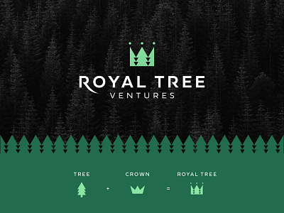 Royal Tree Logotype & Explanation branding branding and identity clever clever logo crown crown logo flat identity identity design investor logo logo design logotype logotypes modern modern design modern logo symbol tree tree logo