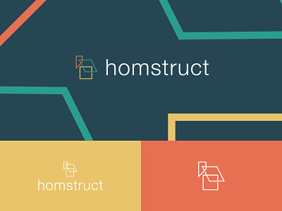 Homstruct branding branding and identity branding design color palette flat home house house logo identity identity design line lines logo logo design minimal modern modern design modern logo pattern warm colors