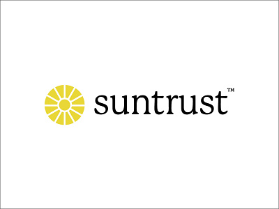 Suntrust™ bank logo brand designer branding capital clean logo design design for hire for sale freelancer graphic design graphic designer identity investment logo modern logo modernist simple trustworthy
