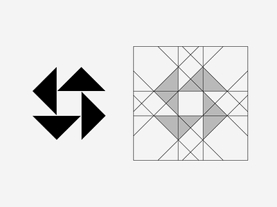 Letter S Grid abstract behance branding branding and identity clean design dribbble graphic design icon identity logo logo design minimal minimal logo modern portfolio rotating symbol rotation symbol vector