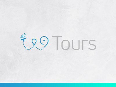 with Tours brand branding design icon illustration logo minimal vector website